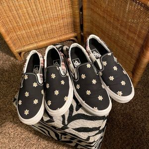 VANS Slip On Black Floral Plaid Women's Sneaker Mom & Me matching option
